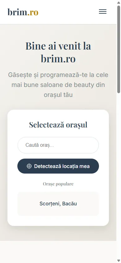 Brim — Vizualizare mobil